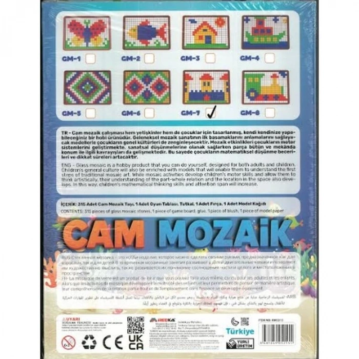 KUMTOYS CAM MOZAİK YAPIŞTIRMA