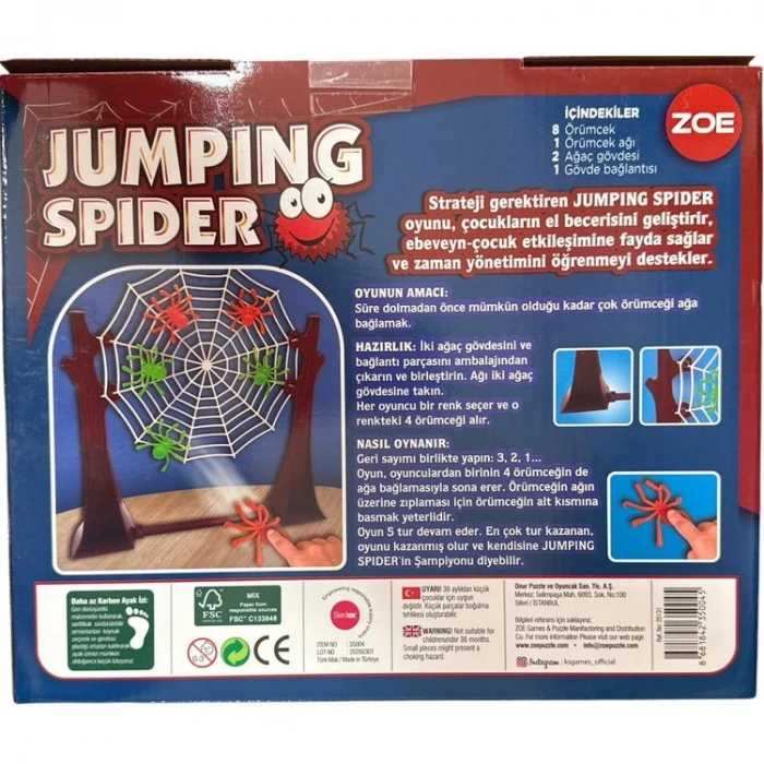 ZOE 25131 JUMPING SPIDER STRATEJİ KUTU OYUNU 3+