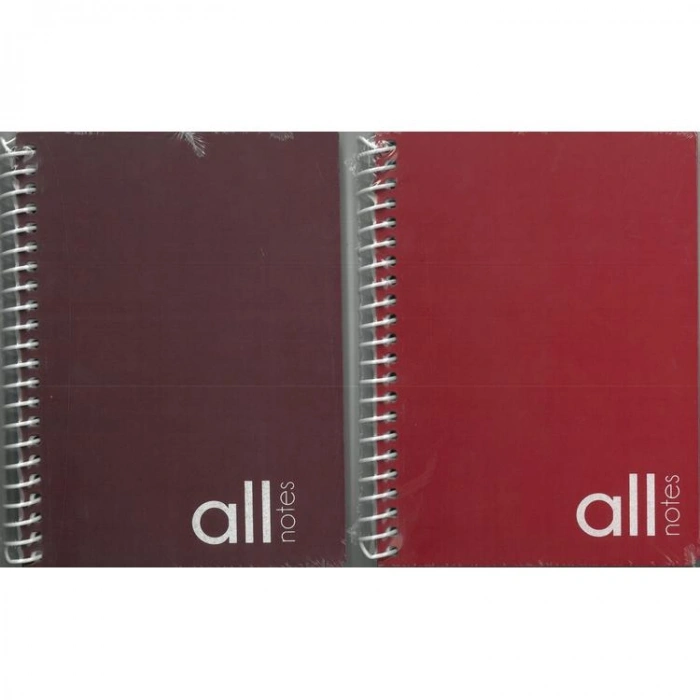 PAPİRÜS ALL NOTES SERT KAPAK SPİRALLİ 14X19 100YP. KARELİ DEFTER - TEKLİ