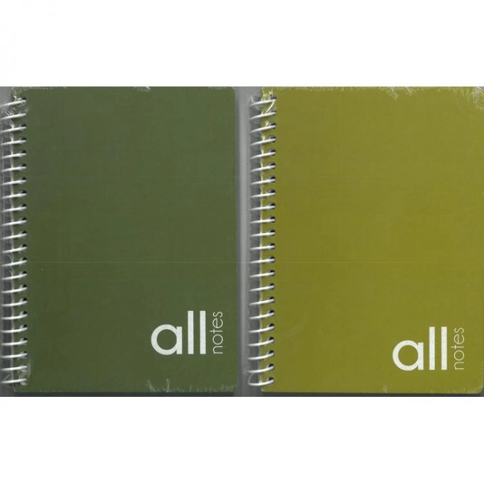 PAPİRÜS ALL NOTES SERT KAPAK SPİRALLİ 14X19 100YP. KARELİ DEFTER - TEKLİ