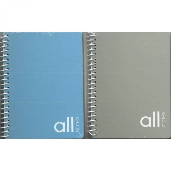 PAPİRÜS ALL NOTES SERT KAPAK SPİRALLİ 14X19 100YP. KARELİ DEFTER - TEKLİ