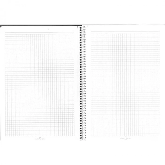 FABER CASTELL KLASİK PP KAPAK SPİRALLİ A4 100YP. KARELİ DEFTER  5075 000500 - TEKLİ