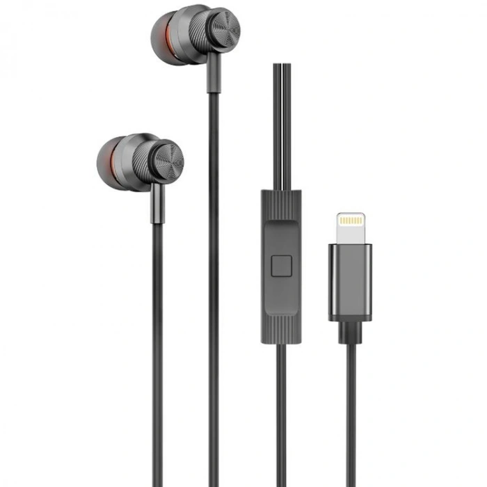 HYTECH HY-XBK59 KABLOLU KULAK İÇİ MİKROFONLU KULAKLIK LIGHTNING SİYAH