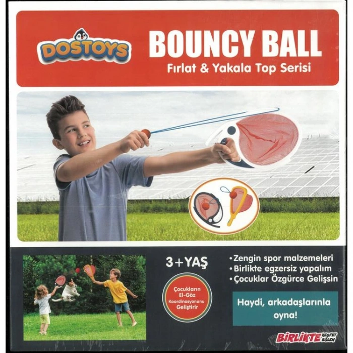 DOSTOYS 613 BOUNCY BALL FIRLAT YAKALA TOP 2Lİ OYUN SETİ  KUTULU 3+