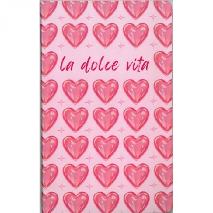 DRN GIFT ST-0203D 13x21 HEART SERİSİ KARTON KAPAK 48 YP. ÇİZGİSİZ DEFTER  -  TEKLİ