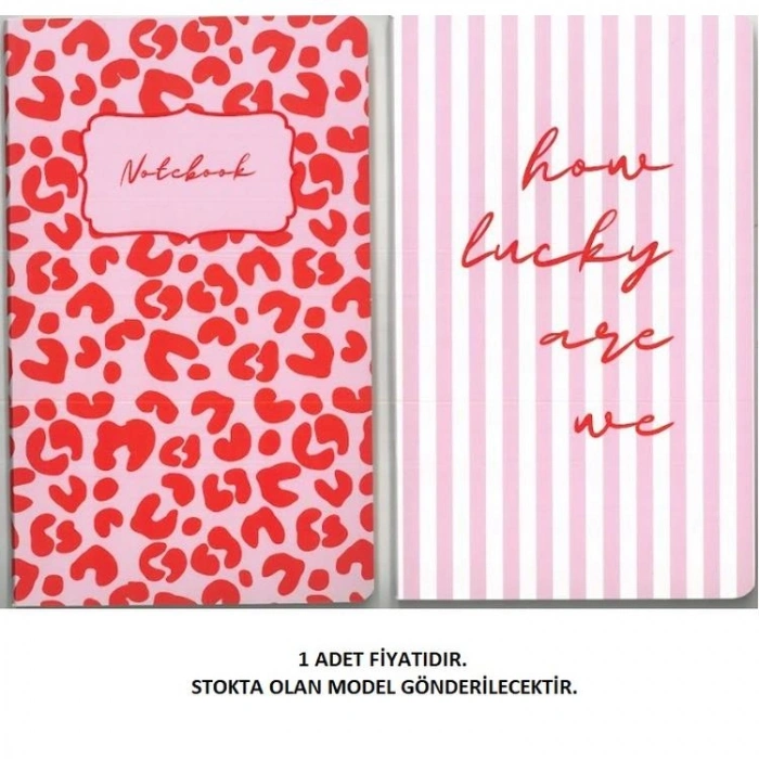 DRN GIFT ST-0203D 13x21 HEART SERİSİ KARTON KAPAK 48 YP. ÇİZGİSİZ DEFTER  -  TEKLİ