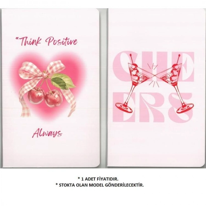 DRN GIFT ST-0204N 13x21 CHERRY SERİSİ KARTON KAPAK 48 YP. NOKTALI DEFTER  -  TEKLİ