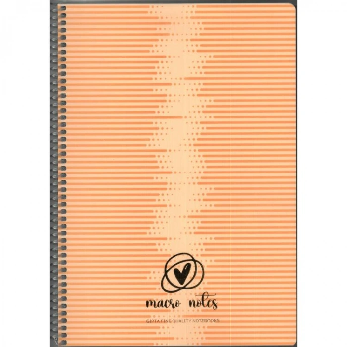 GIPTA MACRO NOTES SPİRALLİ PP. KAPAK A4 80YP. ÇİZGİLİ DEFTER 7992 - TEKLİ