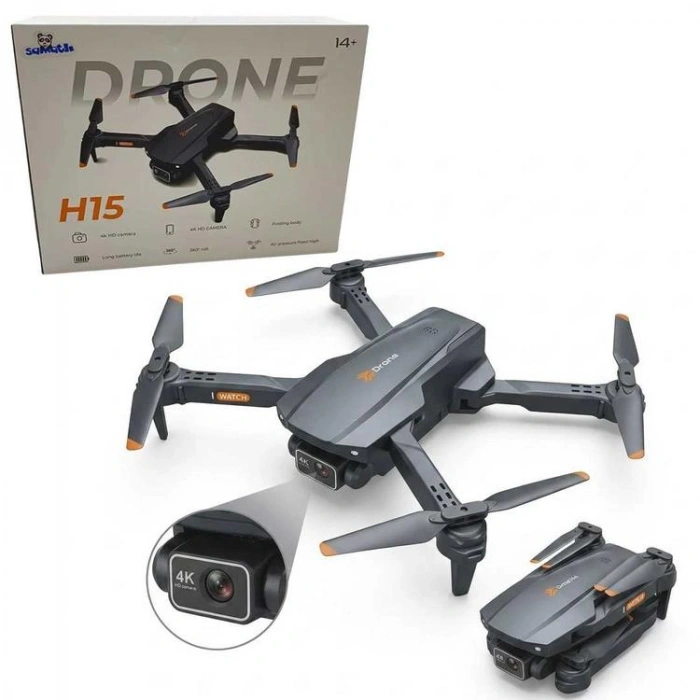 SAMATLI H15 4K HD KAMERA 360 DERECE DÖNÜŞ KUMANDALI DRONE +14