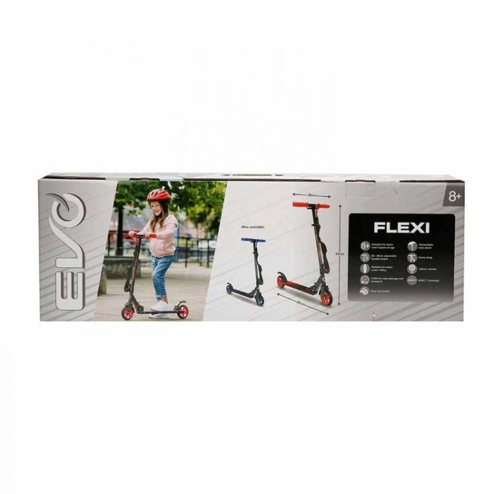 SUNMAN 1437681 EVO 2 TEKERLEKLİ KATLANABİLİR FLEXI SCOOTER KIRMIZI 8+