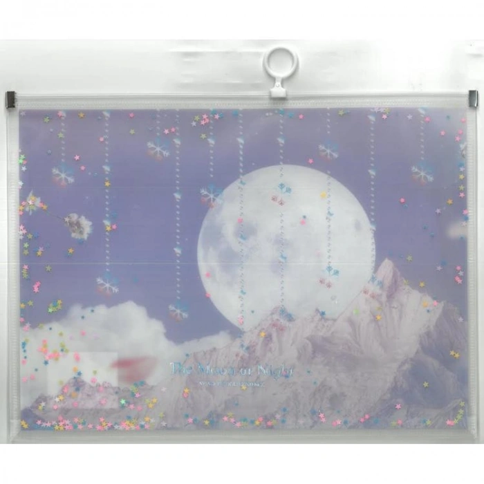 MİKRO DD-12 THE MOON AT NIGHT DESENLİ FERMUARLI DOSYA - TEKLİ