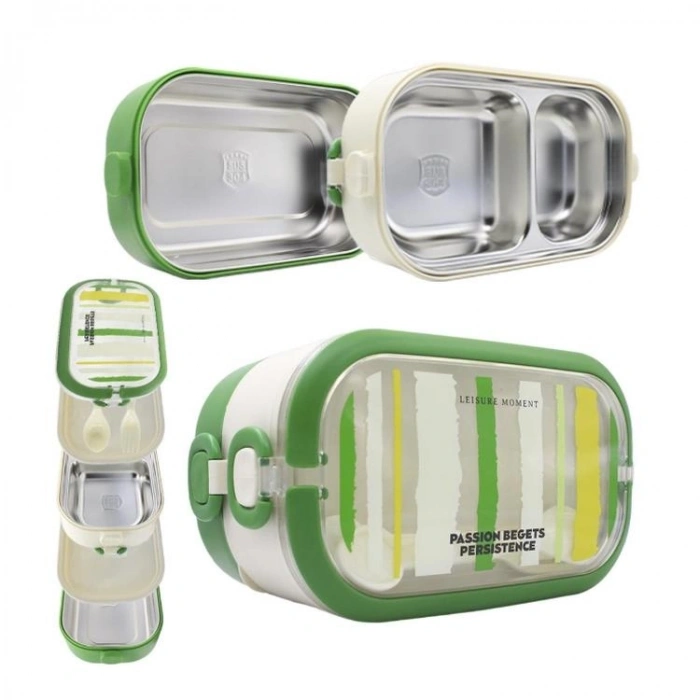 MUGGLE MS-28 304 PASLANMAZ ÇELİK 2 KATLI 1550 ML BESLENME YEMEK KABI/KUTUSU