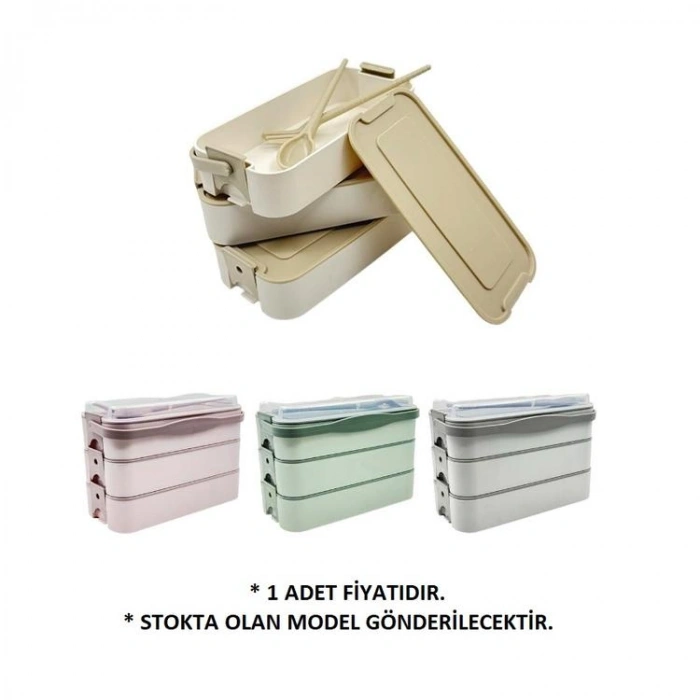 MİKRO BK-6115 3 KATLI PLASTİK 420 x 3 ML BESLENME YEMEK KABI/KUTUSU