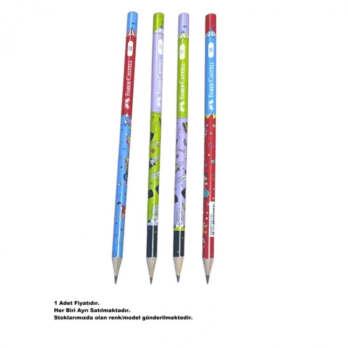 FABER CASTELL CIRCUS YUVARLAK KURŞUN KALEM 2B 524000084 - TEKLİ