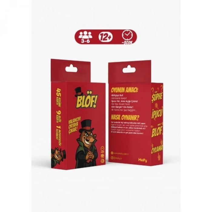 MOLFY BLÖF KÖSTEBEĞİ ORTAYA ÇIKAR KART OYUNU 12+