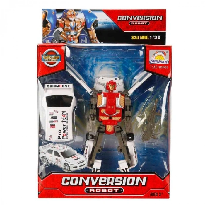 SUNMAN 998-1 SESLİ IŞIKLI 1:32 TRANSFORMER DÖNÜŞEBİLEN ROBOT 3+ - TEKLİ