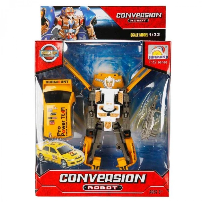 SUNMAN 998-1 SESLİ IŞIKLI 1:32 TRANSFORMER DÖNÜŞEBİLEN ROBOT 3+ - TEKLİ