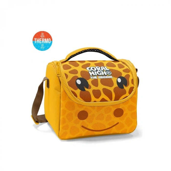 CORAL HIGH 37162 KIDS SARI ZÜRAFA DESENLİ THERMO BESLENME ÇANTASI