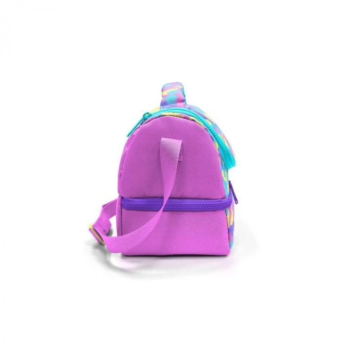 CORAL HIGH 37201 KIDS SARI PEMBE LAVANTA KAMUFLAJ DESENLİ THERMO İKİ KATLI  BESLENME ÇANTASI