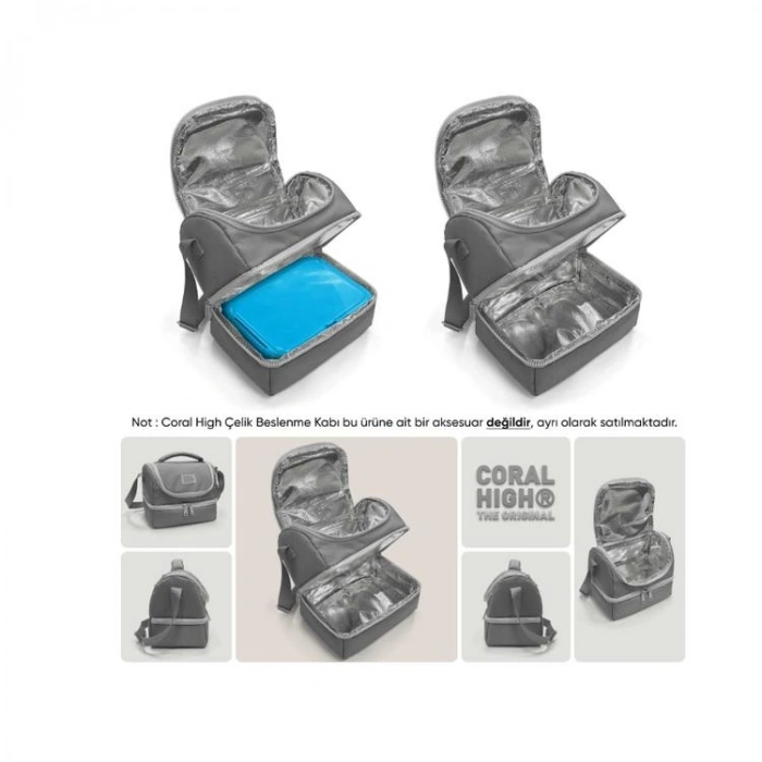 CORAL HIGH 37201 KIDS SARI PEMBE LAVANTA KAMUFLAJ DESENLİ THERMO İKİ KATLI  BESLENME ÇANTASI