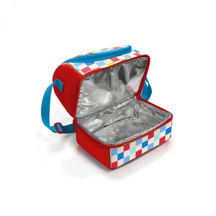 CORAL HIGH 37205 KIDS ÇOK RENKLİ DAMA DESENLİ THERMO İKİ KATLI  BESLENME ÇANTASI