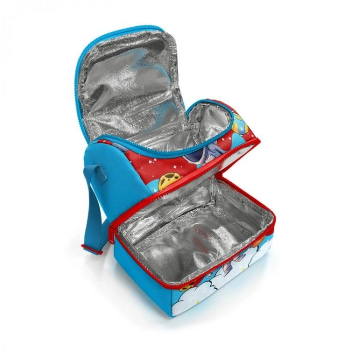 CORAL HIGH 37209 KIDS KIRMIZI MAVİ ASTRONOT UZAY DESENLİ THERMO İKİ KATLI  BESLENME ÇANTASI