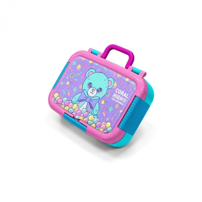 CORAL HIGH 39105 KIDS MİLKA ŞEKER AYICIK DESENLİ 2 BÖLMELİ PASLANMAZ ÇELİK YEMEK KABI