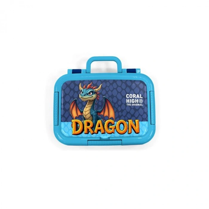 CORAL HIGH 39113 KIDS DRAGON DESENLİ 2 BÖLMELİ PASLANMAZ ÇELİK YEMEK KABI