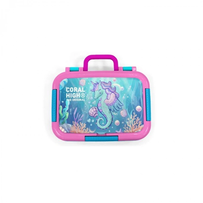 CORAL HIGH 39156 KIDS UNICORN DENİZATI DESENLİ 2 BÖLMELİ PASLANMAZ ÇELİK YEMEK KABI