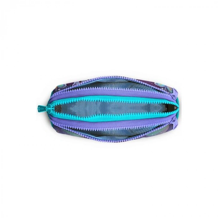 CORAL HIGH 31006 PASTEL RENKLİ KELEBEK DESENLİ ÜÇ BÖLMELİ KALEM ÇANTASI