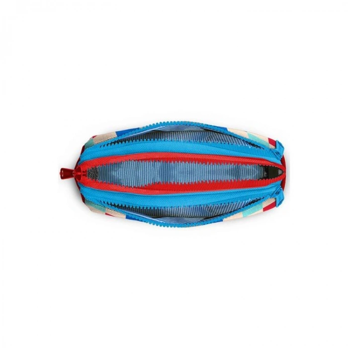 CORAL HIGH 31025 ÇOK RENKLİ DAMA DESENLİ ÜÇ BÖLMELİ KALEM ÇANTASI