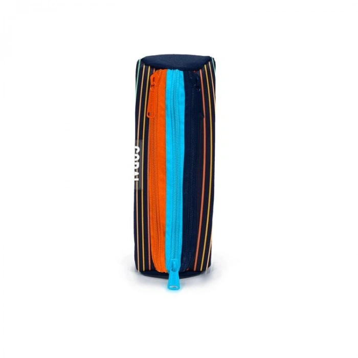 CORAL HIGH 31031 ÇOK RENKLİ ÇİZGİ DESENLİ ÜÇ BÖLMELİ KALEM ÇANTASI