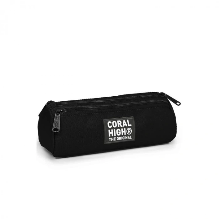 CORAL HIGH 31040 SİYAH ÜÇ BÖLMELİ KALEM ÇANTASI