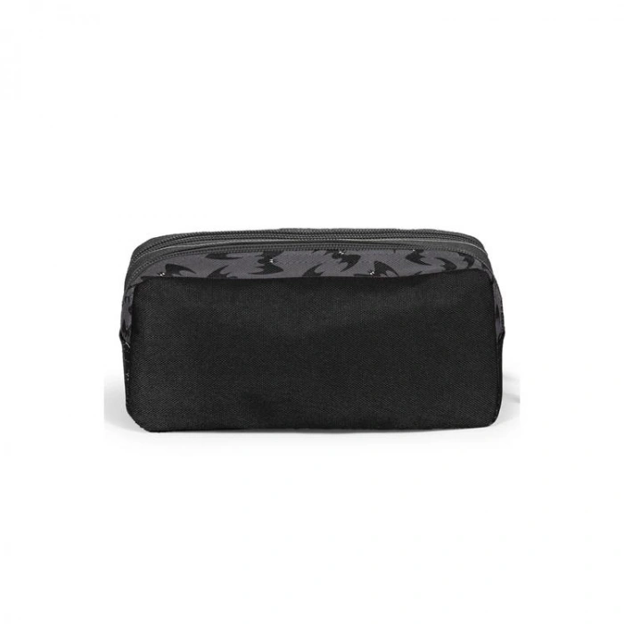 CORAL HIGH 31044 GRİ SİYAH YARASA DESENLİ İKİ BÖLMELİ KALEM ÇANTASI
