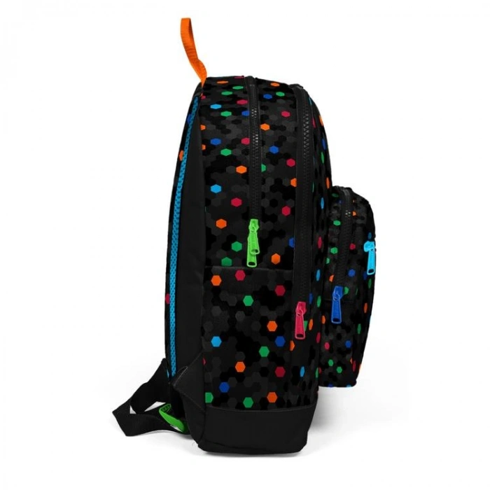 CORAL HIGH 33210 SİYAH RENKLİ PETEK DESENLİ DÖRT BÖLMELİ SIRT ÇANTASI