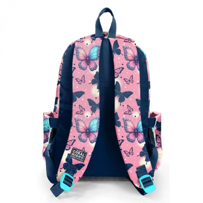 CORAL HIGH 33249 KELEBEK DESENLİ ÜÇ BÖLMELİ SIRT ÇANTASI
