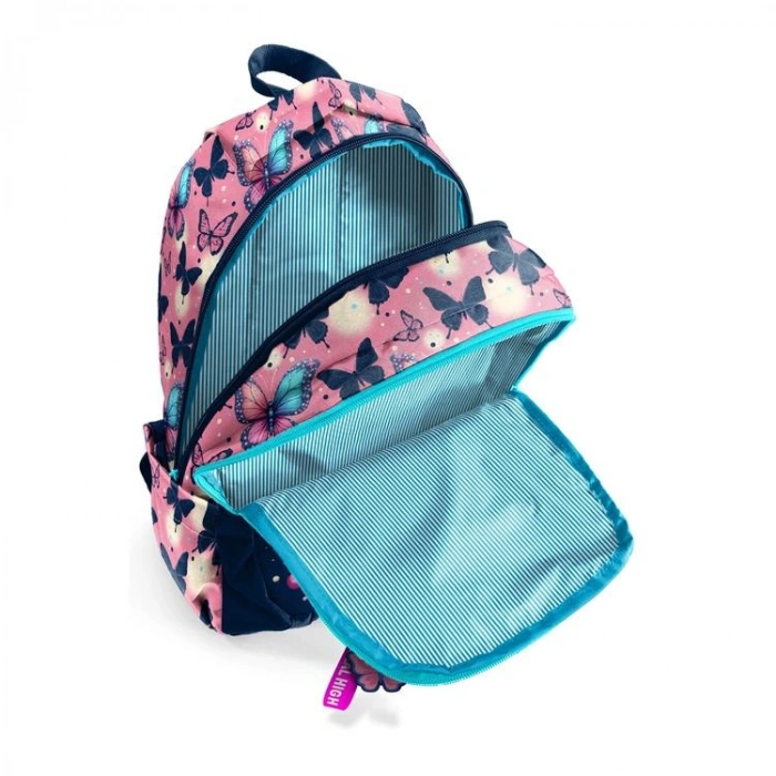 CORAL HIGH 33249 KELEBEK DESENLİ ÜÇ BÖLMELİ SIRT ÇANTASI