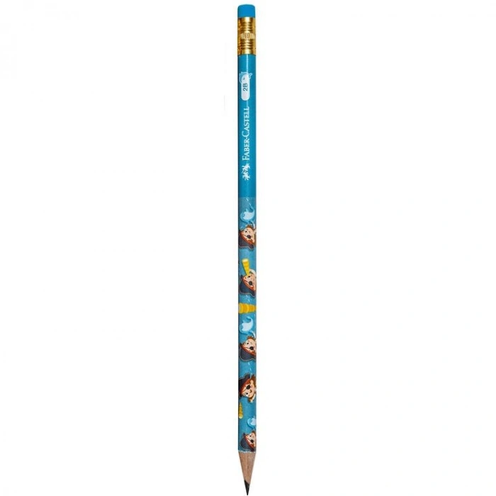 FABER CASTELL PIRATES SİLGİLİ YUVARLAK KURŞUN KALEM 2B 5244000088 - TEKLİ