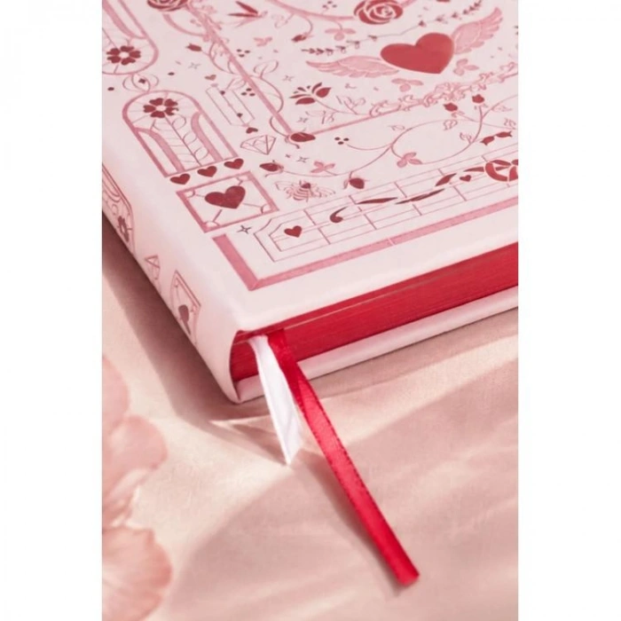 VICTORIAS JOURNALS 126-2640 AMOUR VEGAN DERİ SERT KAPAK A5 100gr.96YP.ÇİZGİLİ DEFTER  - PEMBE