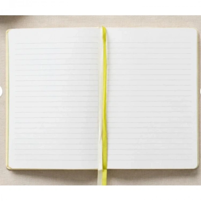 VICTORIAS JOURNALS 126-2642 AMOUR VEGAN DERİ SERT KAPAK A5 100gr.96YP.ÇİZGİLİ DEFTER  - BEYAZ