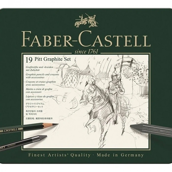 FABER CASTELL METAL KUTU PITT GRAFİT KALEM SETİ 19 PARÇA - 112973