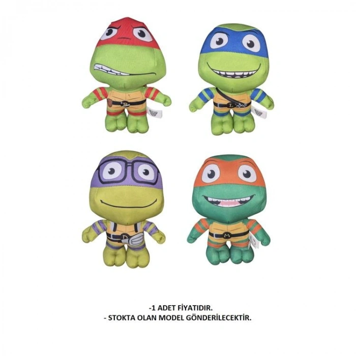 SUNMAN S000234 SAMBRA NINJA TURTLES LİL BODZ 4 ASORTİ 25 cm PELUŞ - TEKLİ