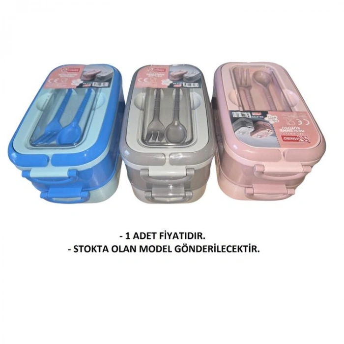 MİKRO BK-6125 2 KATLI PLASTİK  BESLENME YEMEK KABI/KUTUSU