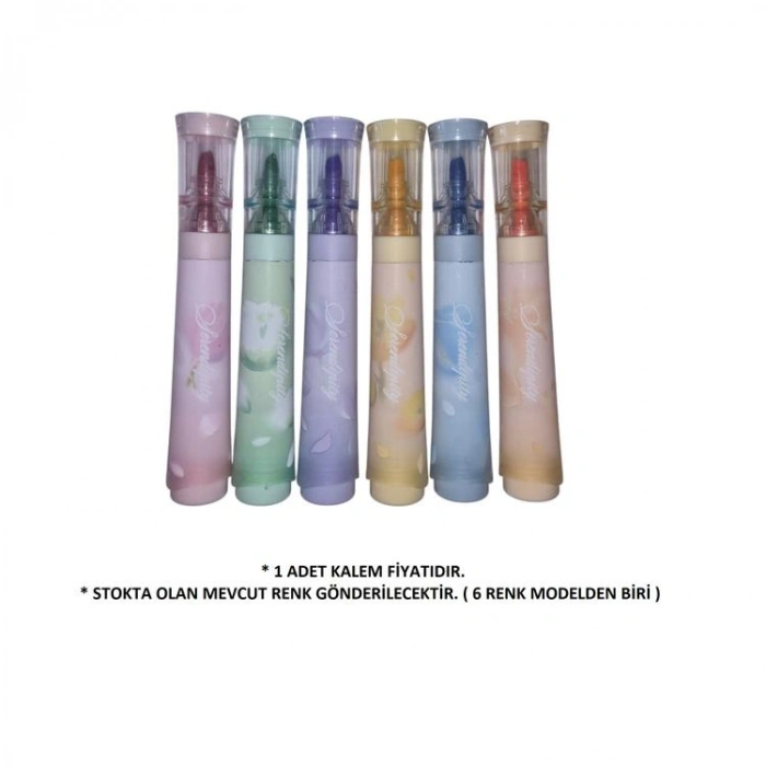 MİKRO NH-8429 FLORAL FRAGRANGE ASORTİ ÇİÇEK KOKULU RENKLİ FOSFORLU KALEM -TEKLİ