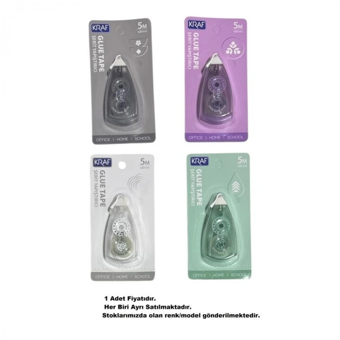 KRAF 806G ŞERİT YAPIŞTIRICI GLUE TAPE 5mtX8mm - TEKLİ