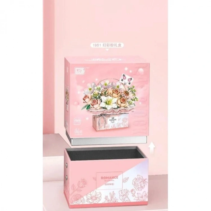 VAGONLIFE LOZ 1951 LEDLİ PEMBE GÜL BUKETİ 1212 PARÇA BLOCK OYUNCAK 15+