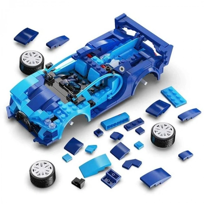 VAGONLIFE CADA C51073W BLUE RACE CAR MAVİ YARIŞ ARABASI 2.4Ghz DUAL MODE CONTROL 325 PARÇA BLOCK OYUNCAK 6+