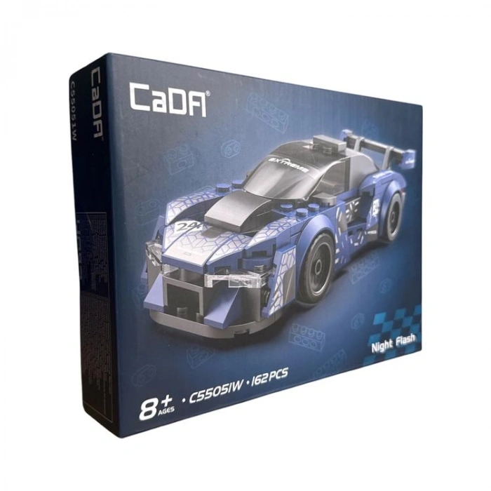 VAGONLIFE CADA C55051W GECE FLAŞI SPOR ARABA MODELİ 162 PARÇA BLOCK OYUNCAK 6+