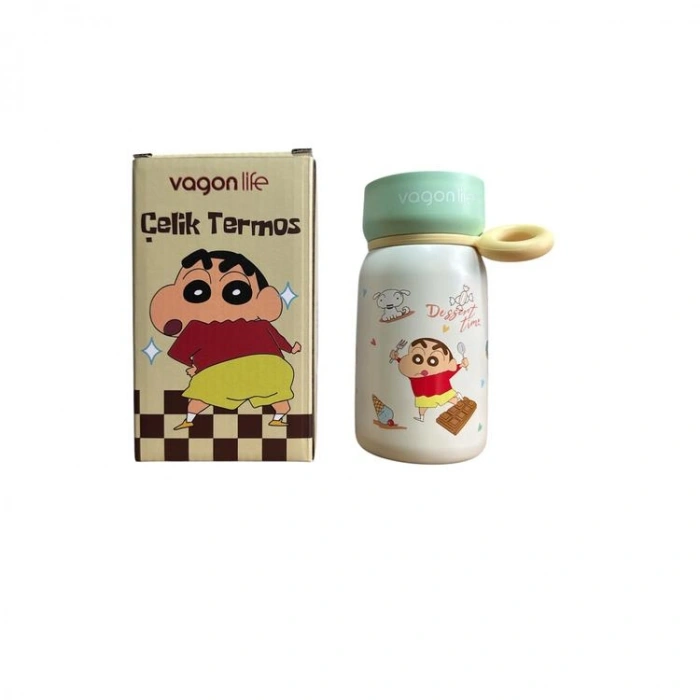 VAGONLİFE PASLANMAZ ÇELİK PİPETSİZ KULLANIM  MATARA/TERMOS VGN10131 310ML DESENLİ YEŞİL
