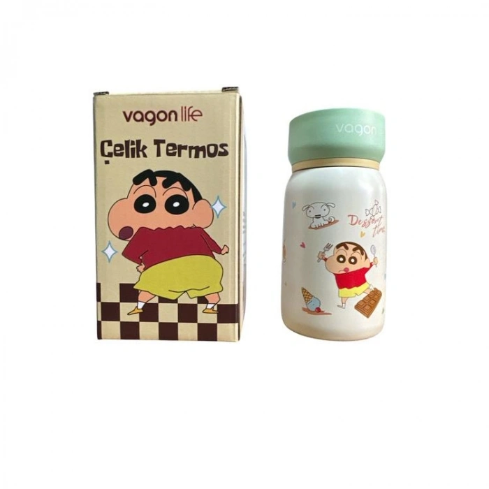 VAGONLİFE PASLANMAZ ÇELİK PİPETSİZ KULLANIM  MATARA/TERMOS VGN10131 310ML DESENLİ YEŞİL